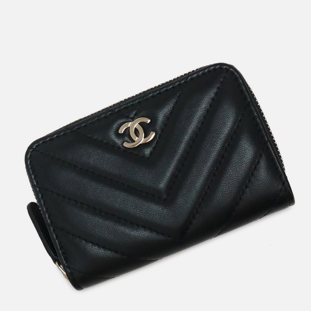 Chanel Black Chevron Wallet